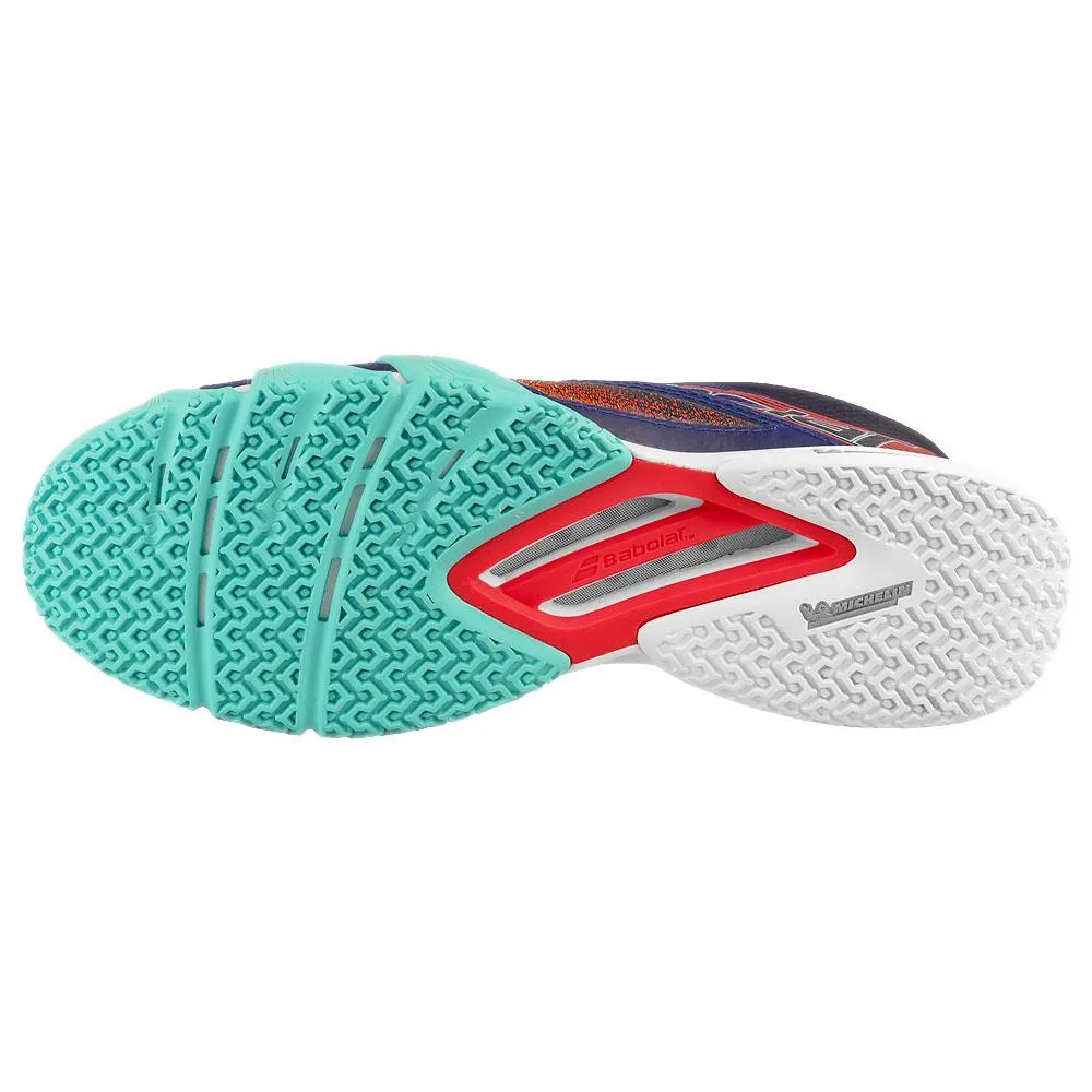 Babolat Men's Jet Premura 2 - Padel - Blue/Poppy Red