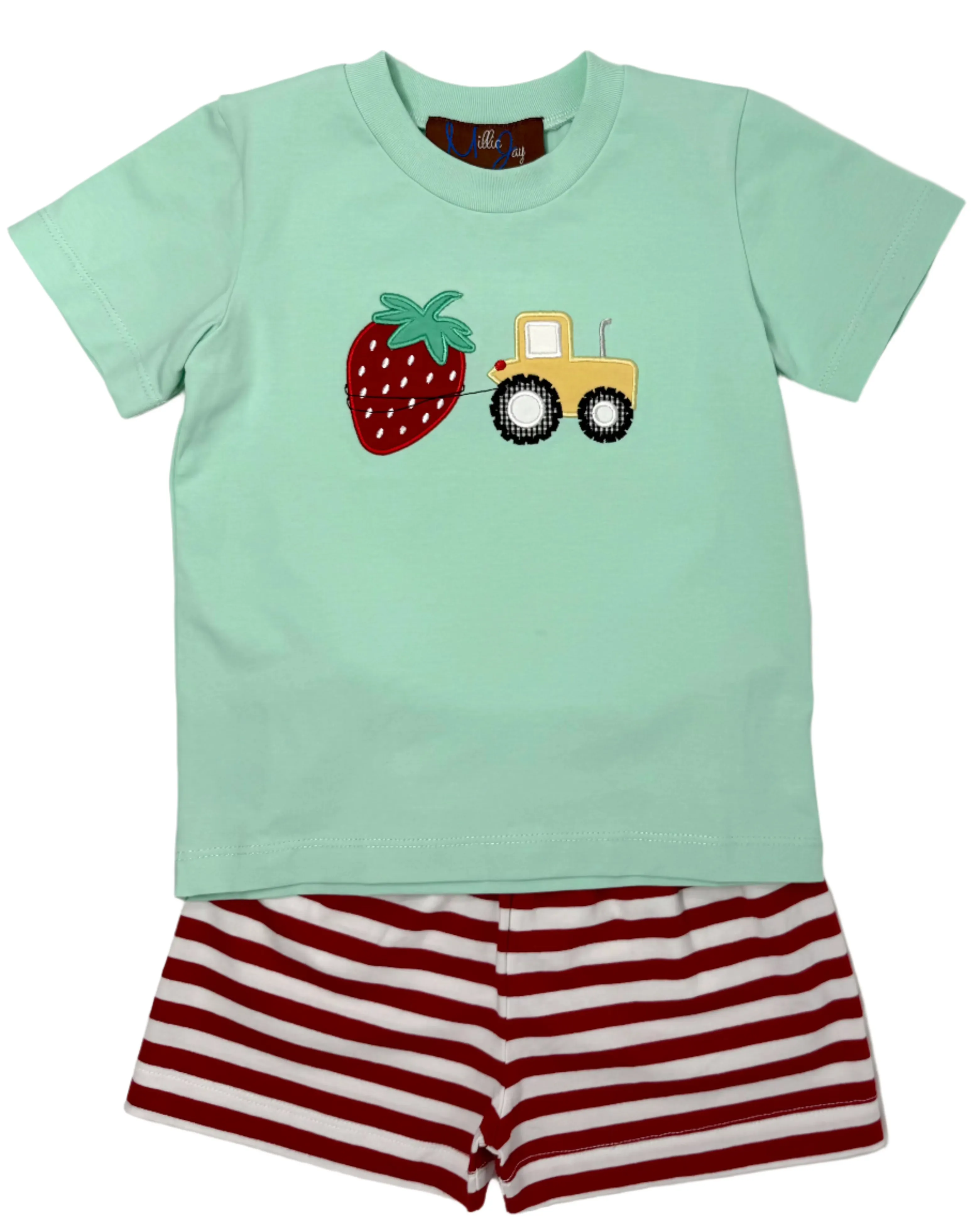 Berry Applique Boys Short Set