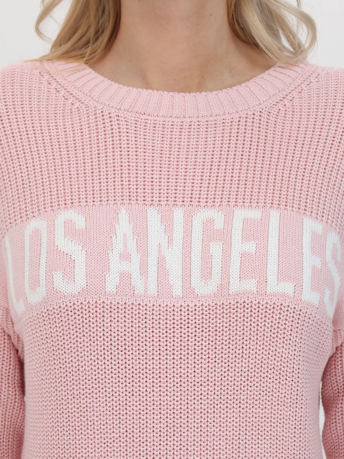 Los Angeles: Crewneck Shaker Stitch Sweater