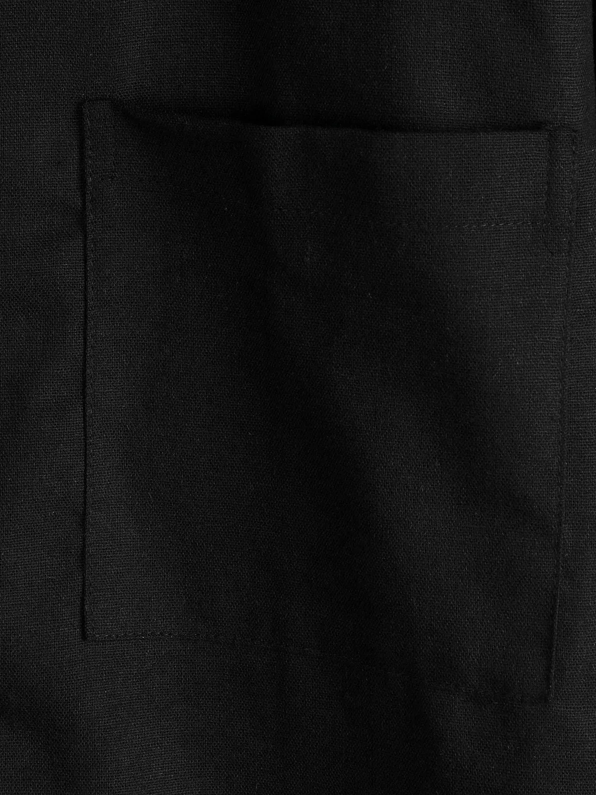 Men's Cotton & Linen Chest Pockets Solid Color Short Sleeve Shirt
